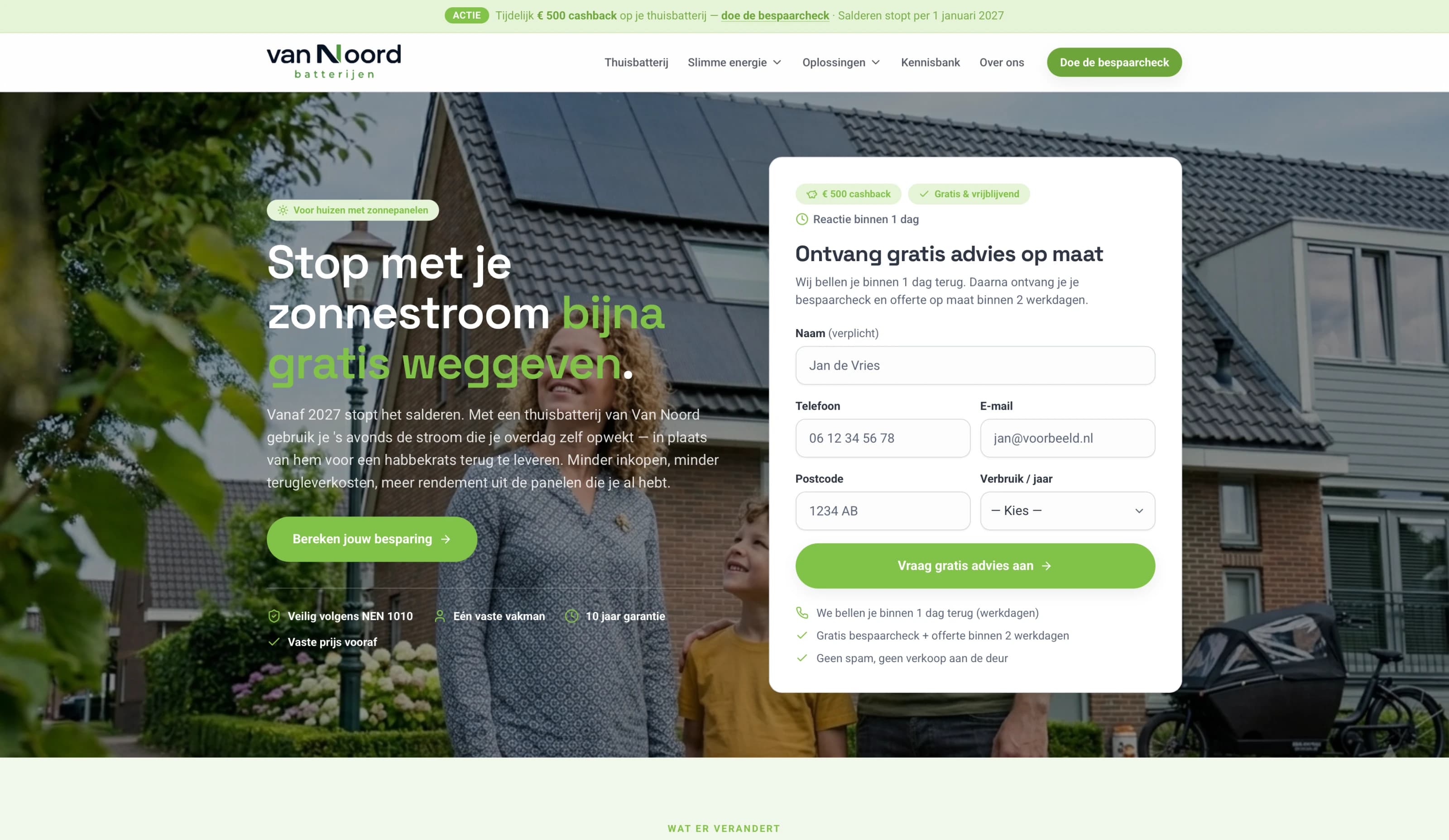 De website van Van Noord Batterijen